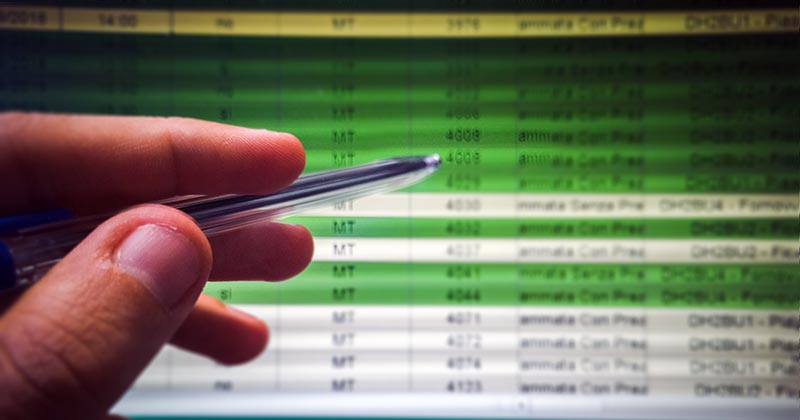 Inspecting spreadsheet data